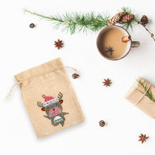 Load image into Gallery viewer, 5D DIY Diamond Painting Christmas Linen Gift Bag Cartoon Home Decor (FD001)
