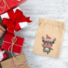 Load image into Gallery viewer, 5D DIY Diamond Painting Christmas Linen Gift Bag Cartoon Home Decor (FD001)
