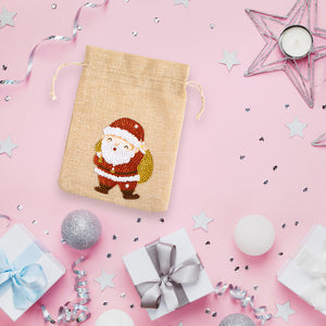 5D DIY Diamond Painting Christmas Linen Gift Bag Cartoon Home Decor (FD002)