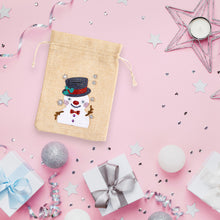 Load image into Gallery viewer, 5D DIY Diamond Painting Christmas Linen Gift Bag Cartoon Home Decor (FD004)
