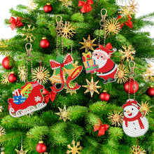 Load image into Gallery viewer, 8pcs DIY Acrylic Full Special Drill Diamond Christmas Keychain Kits (YSK67)
