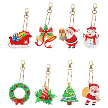 Load image into Gallery viewer, 8pcs DIY Acrylic Full Special Drill Diamond Christmas Keychain Kits (YSK67)
