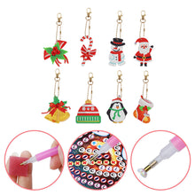 Load image into Gallery viewer, 8pcs DIY Acrylic Full Special Drill Diamond Christmas Keychain Kits (YSK68)
