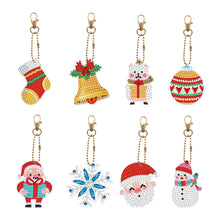 Load image into Gallery viewer, 8pcs DIY Acrylic Full Special Drill Diamond Christmas Keychain Kits (YSK69)
