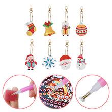 Load image into Gallery viewer, 8pcs DIY Acrylic Full Special Drill Diamond Christmas Keychain Kits (YSK69)
