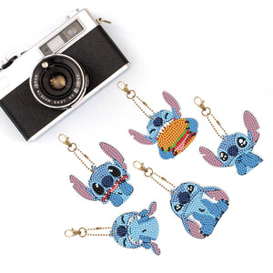 5pcs DIY Acrylic Full Special Drill Diamond Stitch Keychain Kits (YSK79)