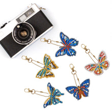Load image into Gallery viewer, 5pcs DIY Acrylic Full Special Drill Diamond Butterfly Keychain Kit (YSK081)
