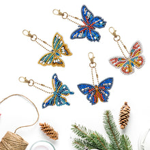 Load image into Gallery viewer, 5pcs DIY Acrylic Full Special Drill Diamond Butterfly Keychain Kit (YSK081)
