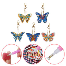 Load image into Gallery viewer, 5pcs DIY Acrylic Full Special Drill Diamond Butterfly Keychain Kit (YSK081)
