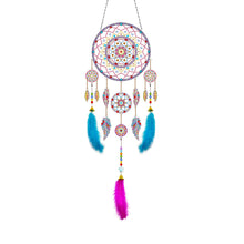 Load image into Gallery viewer, DIY Diamond Painting Dream Catcher Wind Chimes Kit Feather Craft (BMW08)
