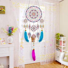 Load image into Gallery viewer, DIY Diamond Painting Dream Catcher Wind Chimes Kit Feather Craft (BMW08)
