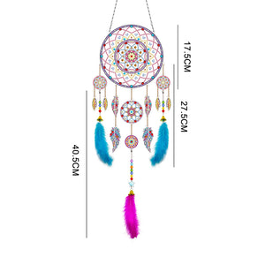 DIY Diamond Painting Dream Catcher Wind Chimes Kit Feather Craft (BMW08)