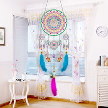 Load image into Gallery viewer, DIY Diamond Painting Dream Catcher Wind Chimes Kit Feather Craft (BMW10)
