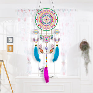 DIY Diamond Painting Dream Catcher Wind Chimes Kit Feather Craft (BMW10)