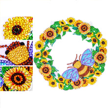 Load image into Gallery viewer, 5D DIY Diamond Painting Crystal Bee Wreath Art Door Hanging Decor (GT2011)
