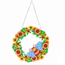 Load image into Gallery viewer, 5D DIY Diamond Painting Crystal Bee Wreath Art Door Hanging Decor (GT2011)
