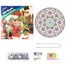 Load image into Gallery viewer, 5D DIY Special Shaped Diamond Painting Xmas Wreath w/ Lamp String (YH24)
