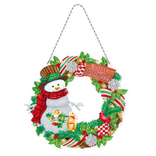 Load image into Gallery viewer, 5D DIY Special Shaped Diamond Painting Xmas Wreath w/ Lamp String (YH29)
