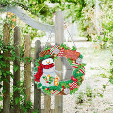 Load image into Gallery viewer, 5D DIY Special Shaped Diamond Painting Xmas Wreath w/ Lamp String (YH29)
