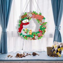 Load image into Gallery viewer, 5D DIY Special Shaped Diamond Painting Xmas Wreath w/ Lamp String (YH29)
