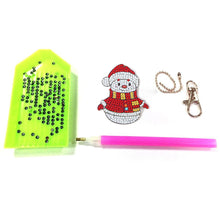 Load image into Gallery viewer, 5pcs DIY Snowman Full Special Shaped Diamond Painting Keychain Kit (AA911)

