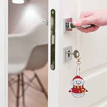 Load image into Gallery viewer, 5pcs DIY Snowman Full Special Shaped Diamond Painting Keychain Kit (AA911)
