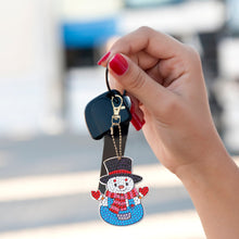 Load image into Gallery viewer, 5pcs DIY Snowman Full Special Shaped Diamond Painting Keychain Kit (AA911)
