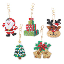 Load image into Gallery viewer, 5pcs DIY Xmas Gifts Full Special Shaped Diamond Painting Keychain (AA912)

