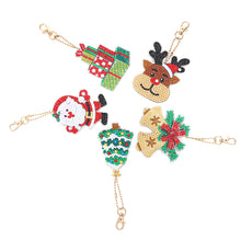 Load image into Gallery viewer, 5pcs DIY Xmas Gifts Full Special Shaped Diamond Painting Keychain (AA912)
