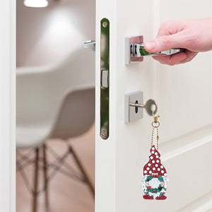 5pcs DIY Gnomes Full Special Shaped Diamond Painting Keychain Kit (AA913)