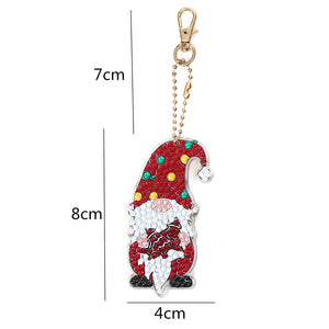 5pcs DIY Gnomes Full Special Shaped Diamond Painting Keychain Kit (AA913)