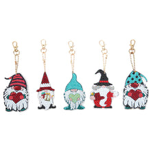 Load image into Gallery viewer, 5pcs DIY Gnomes Full Special Shaped Diamond Painting Keychain Kit (AA914)
