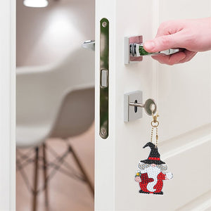 5pcs DIY Gnomes Full Special Shaped Diamond Painting Keychain Kit (AA914)