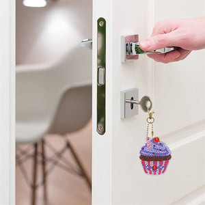 5pcs DIY Ice Cream Full Special Shaped Diamond Painting Keychain (DZ3079)