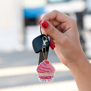 5pcs DIY Ice Cream Full Special Shaped Diamond Painting Keychain (DZ3079)