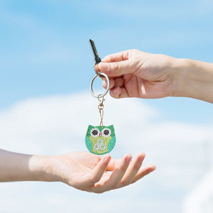 5pcs DIY Owl Full Special Shaped Diamond Painting Keychain Kit (DZ3080)