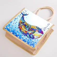 Load image into Gallery viewer, 5D Diamond Painting Linen Bag DIY Dolphin Shopping Handbag Totes (GT5007)
