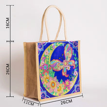 Load image into Gallery viewer, 5D Diamond Painting Linen Bag DIY Butterfly Shopping Handbag Totes (GT5009)
