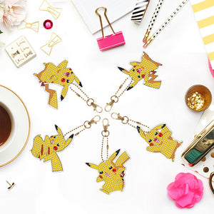 5pcs Diamond Keychains Hanging Ornament DIY Phone Bag Charm Decor (YSK74)