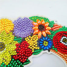 Load image into Gallery viewer, 5D DIY Diamond Painting Flower Wreath Kit with Chain Art Pendant (23x23cm)
