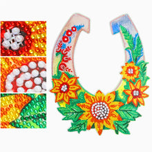 Load image into Gallery viewer, 5D DIY Diamond Painting U-Shaped Flower Wreath Kit with Chain Art (23x28cm)
