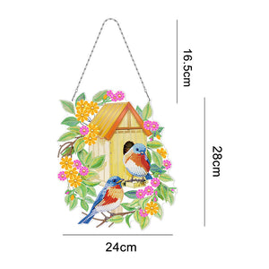DIY Diamond Painting Double-sided Hanging Flower Wreath Kit (YH202)