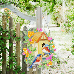 DIY Diamond Painting Double-sided Hanging Flower Wreath Kit (YH202)