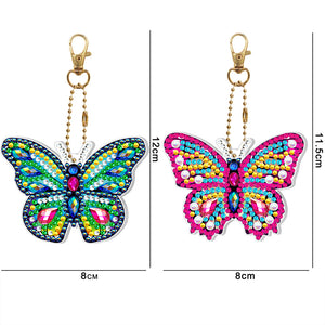 2x DIY Full Special Shape Diamond Painting Keychain Bag Decor Kit (DYSK07)