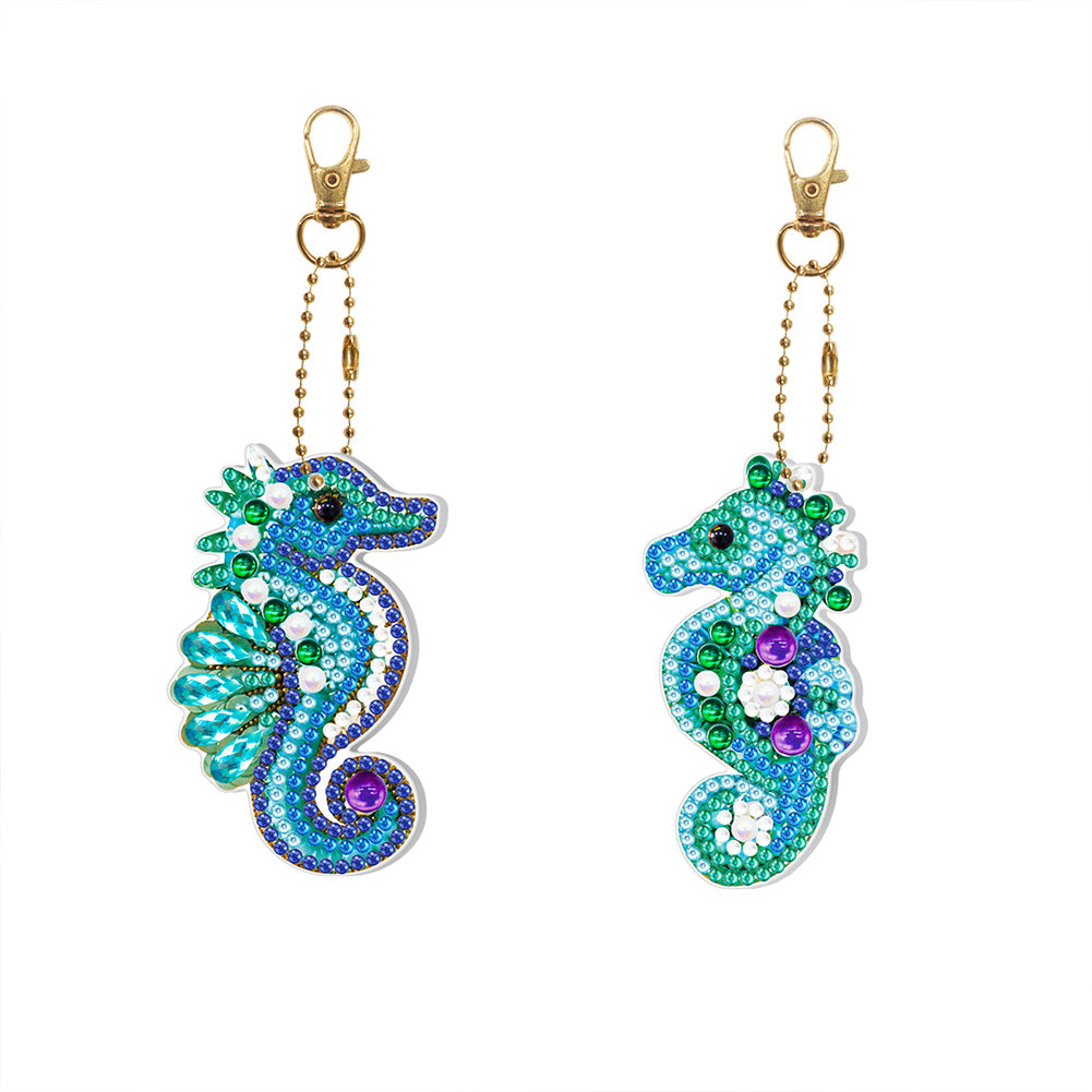 2x DIY Full Special Shape Diamond Painting Keychain Bag Decor Kit (DYSK09)