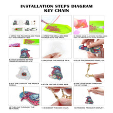 Load image into Gallery viewer, 2x DIY Full Special Shape Diamond Painting Keychain Bag Decor Kit (DYSK09)
