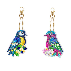 2x DIY Full Special Shape Diamond Painting Keychain Bag Decor Kit (DYSK10)