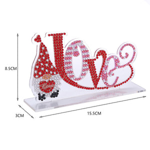 DIY Crystal Diamond Painting Valentines Day Desk Ornaments Kit (CB011)