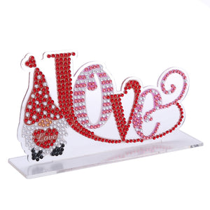 DIY Crystal Diamond Painting Valentines Day Desk Ornaments Kit (CB011)