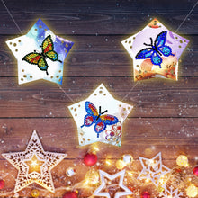 Load image into Gallery viewer, 3x DIY Diamond Star Hanging Fairy Light Christmas Party Decor (Butterfly)
